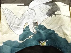 アンティーク　鶴松模様紋付男児着物